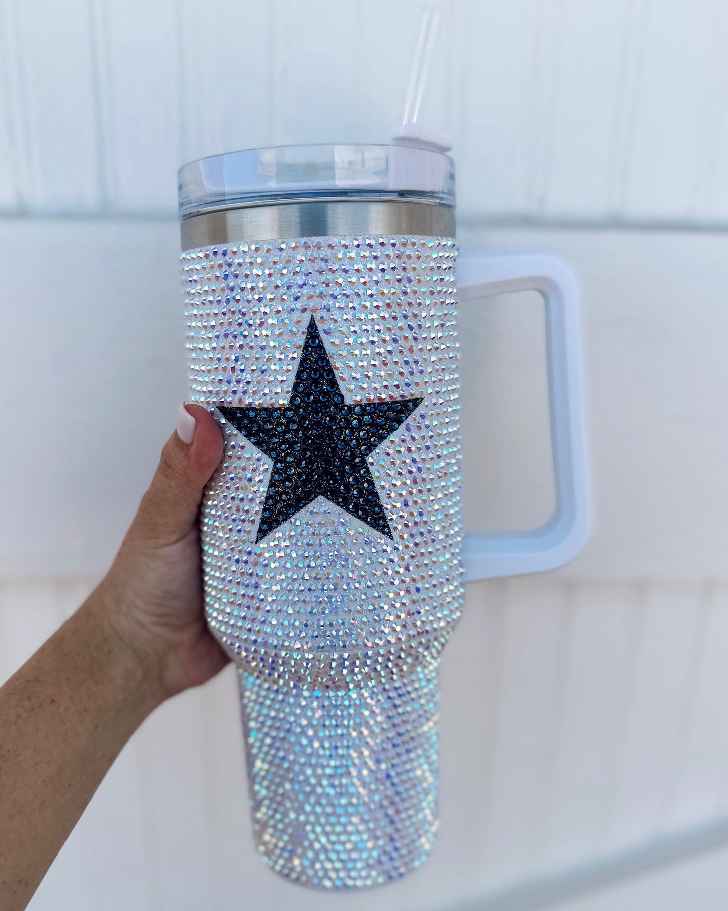 Crystal Navy Star Tumbler (Pre-Order Ships 9/30) - Live Love Gameday®