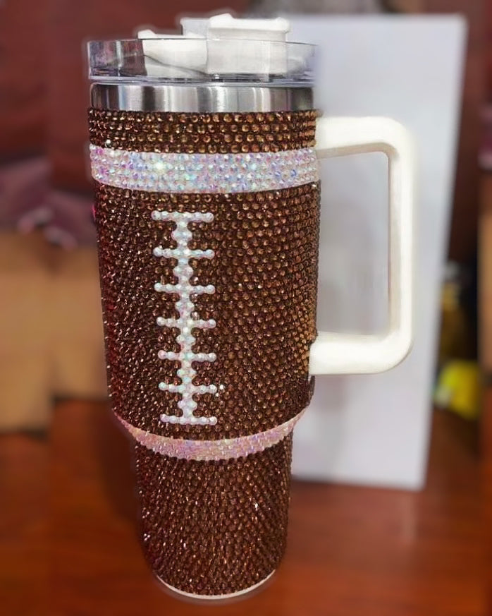 Crystal Football "Blinged Out" 40 Oz. Tumbler (Pre-Order Ships 8/15) - Live Love Gameday®