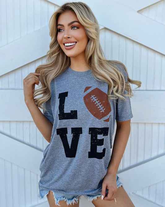 Basic “Love” FOOTBALL Tee - Live Love Gameday®